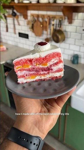 The best cake of my life!!! Mango raspberry cake with white chocolate mousse - Father’s Day special