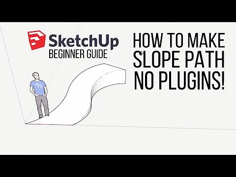 Sketchup Tutorial Beginners | How To Make Slope Path in Sketchup WITHOUT PLUGINS