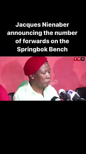 Jacques Nienaber announcing the number of forwards on the Springboks bench. 😂 #RWC2023 Via: saladsdontwinscrums/insta | Rugby Mad