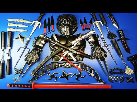 Kunai,Sai,Nunchaku,Sword,Shurikens Toy NINJA Weapons !