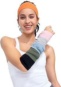 Wide Workout Sweatbands Headbands for Women Men Yoga Sports Fitness Exercise Tennis Running Gym Dance Athletic