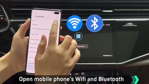 Android Auto Wireless Adapter Support Netflix YouTube Tiktok, Latest Wireless Android Auto Car Adapter for Factory Wired Android Auto to Wireless, Low Latency and Easy to Install_Black