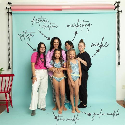 Conheça um pedacinho do time que fez essa entrega incrível. Vocês são demais! 🌸 Essa coleção está de arrasar! 💙 Convido todo mundo a conferir e se apaixonar pelas peças. Nossa equipe é incrível! 💻últimas peças no site: www.lete.com.br Muito Obrigada meninas, #letemodapraia #equipelete #colecao #basckstage | L'été Moda Praia Infantil