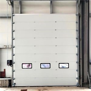 [Hot Item] Industrial Exterior Safety Thermal Insulated Overhead Sectional Garage Dock Auto Gate Automatic Vertical Lifting Rolling Door with Spring Break Safety Device