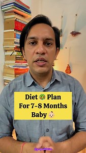 🥗Simple Diet Chart for 7-8 months old babies MONDAY Breakfast: Mashed banana (ripe, smooth) Lunch: Moong dal khichdi (soft-cooked moong dal and rice mashed well, no salt or spices) Dinner: Steamed and pureed apple TUESDAY Breakfast: Ragi porridge (cooked with water until soft and thick, cooled before serving) Lunch: Steamed and mashed carrot with a few drops of ghee Dinner: Suji (semolina) porridge cooked in water WEDNESDAY Breakfast: Mashed chikoo or papaya (well-ripened, no chunks) Lunch: Sof