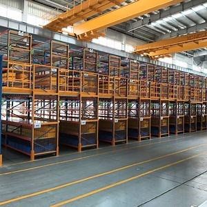 [Hot Item] High Load Capacity Multi-Level Steel Structure Grid Steel Mezzanine Floor Mezzanine Shelf for Industrial Warehouse Storage Cold Room Adding Space