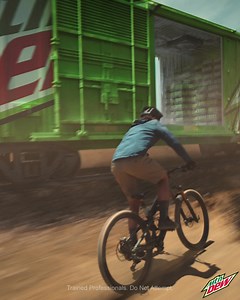 Next stop: Thirst quenching flavor. Doors open on the left. #dothedew | Mountain Dew