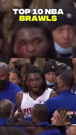 Top NBA 10 BRAWL Fights of All Time (Part 1) 😳💥 [#10 to #6] #nba #basketball #shorts #fyp