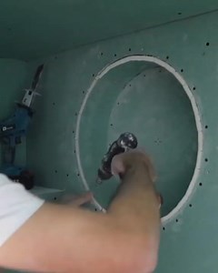 121K views · 1.2K reactions | 隣 Cómo HACER un NICHO CIRCULAR de DRYWALL en una PARED YA MONTADA – PASO a PASO ✨‍♂️ #drywall #pladur #reformas | The MadMan of Drywall. | Facebook
