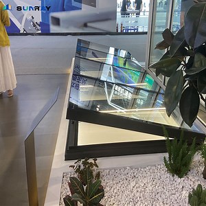 [Hot Item] Wholesale Custom Glass Roof System Skylight Roof Skylight Glass Skylights Roof Top Window Balcony Living Room Chain Skylight