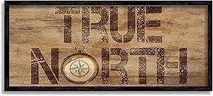 Stupell Industries Rustic True North Compass Framed Giclee Art by Lucca Shappard