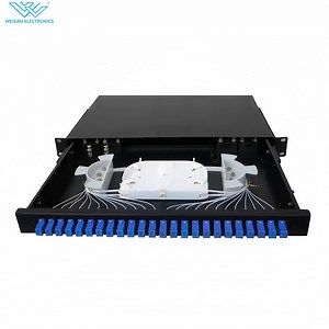 [Hot Item] 1u 19" 24ports Rack Mounted Sc Duplex Fiber Optic Terminal Box Patch Panel