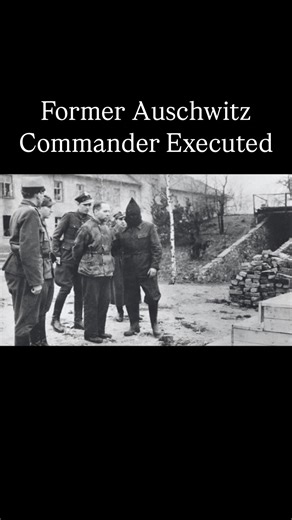 History Everyday on Instagram: "Rudolf Höss, commander of Auschwitz, and one of the architects of the ‘final solution’ being led to his execution on the 16th of April 1947. At the request of former camp prisoners, the execution was carried out in Auschwitz, the camp he once commanded. Approximately 100 witnesses were present, including former prisoners and various high ranking officials of the Polish government. Höss’ was the last public execution in Poland. His body was cremated and the ashes s
