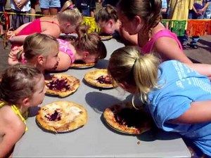 Blueberry Festival Pie Eating Contest.AVI
