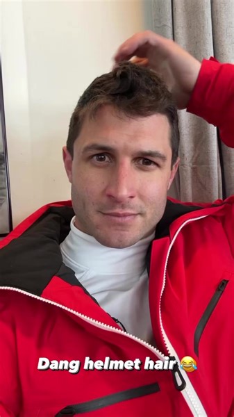 Always gets me 😆 #throwback #skiing #helmethair #skitrip #wintervibes | Roberto Portales