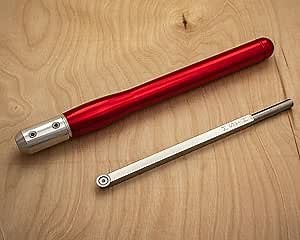 Simple Woodturning Tools Carbide Wood Hollowing Tool Mid Size with 12" Solid Aluminum Interchangeable Handle (Brilliant Red Handle), USA Made