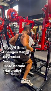 Boost Your Testosterone Levels Naturally 🚀 1- Maintain a lean body fat percentage. Ideally somewhere between 8 to 14%. Excessive body fat triggers the aromatization process which converts testosterone into the “female hormone” estrogen. However being excessively lean under 8% body fat will also impact negatively your testosterone levels. 2- 🏋️‍♀️ Lift weights - Resistance training is directly related to testosterone increase. You’ll want to aim to at least 3/4 workouts per week preferably comp