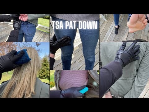 ASMR: TSA Pat Down (fast & aggressive) Detailed Full Body Pat Down Outdoors