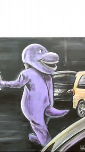 Barney xxx & Raid.. dos historias q habia q pintar😝 . . . #art #painting #arte #streetstyle #love | Luciano Mogni