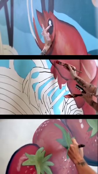 1.9K views · 12 reactions | The Culinary Institute of Charleston mural by Girls Who Paint Murals is done and it is shrimply divine! | Trident Technical College | Facebook