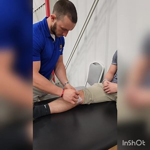 Here's another McConnell taping technique that can help decrease a patient's knee pain!! By placing a upward pull on the skin on the sides of the patellar tendon, the tape will act as a cradle or support for the patella fat pad. This can decrease pressure on an inflamed patellar fat pad and reduce pain symptoms. It you are struggling to get rid of your knee pain, give us a call at 215-997-9898 to work one on one with licensed Doctor of Physical Therapy. | Total Performance Physical Therapy and T