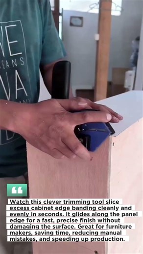 Simple Tool Cuts Perfect Cabinet Edge Trim in Seconds! Woodworking Hack You Need to See