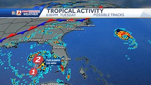 Idalia is a Category One hurricane and may become a Category Two hurricane by this evening. Rapid intensification is possible along the Florida coast as Idalia is forecast to make landfall east of Panama City early Wednesday. Heavy rain as far inland as Raleigh along with gusts above 39 mph are likely beginning late Wednesday into Thursday. On this current track, a few scattered showers and storms may wrap inland toward the Piedmont Triad o with gusts expected between 30-35 mph Thursday. wxii12.