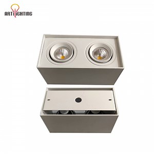 [Hot Item] COB Adjust Angle GU10 Spot Lamp 30W Square LED Down Lights Surface Mounted Ceiling Type 2X15W 2X10W