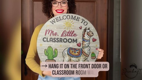 Personalized Teacher Sign, Teacher Door Hanger, Classroom Welcome Sign, Custom Teacher Name Sign, Teacher Wood Sign, Teacher Appreciation Gifts