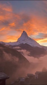 The Matterhorn looking gorgeous during sunset. 🏔️✨ The Swiss Alps is indeed a destination for all seasons! #Travel #LuxuryTravel #Matterhorn #Zermatt #MountainBeauty #NatureWonder #Switzerland #SwissAlps Reposted from @zermatt.matterhorn | World Travel Magazine