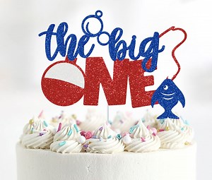 The Big ONE Cake Topper, Ofishally ONE Cake Topper, Fishing Cake Topper, Fish First Birthday, Fishing One Cake Topper, Gone Fishing, Oneder - Etsy Canada