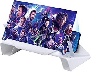 Phone Screen Magnifier for Cell Phone, 12" 3D HD Ultraclear Magnifying Screen for Movies Videos and Gaming, Foldable Phone Holder Amplifier Compatible with All Smartphones
