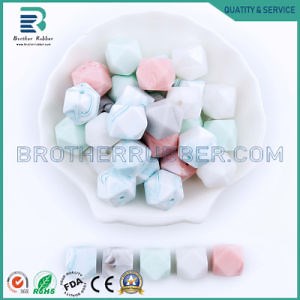 [Hot Item] Round Hexagon Abacus Food Grade Wood Teething Silicone Chew Beads