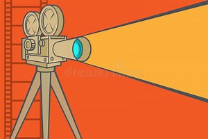 Kinoplakat Mit Einem Altmodischen Filmprojektor Vektor Abbildung - Illustration von kreativ, hintergrund: 164465952
