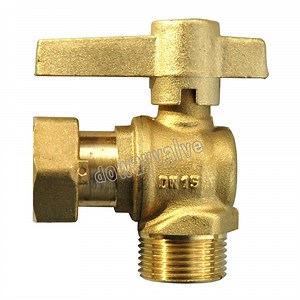 [Hot Item] Angle Type Water Meter Ball Valve with Male/Free Nut