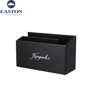 [Hot Item] Custom Logo Hotel Decorative Leather Book Magazine Rack
