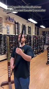3K views · 100 reactions | Cutting with practical Cloudhammer sup12 #Sasuke #Grasscutter #AnimeSword from #Naruto | RVA Katana | Facebook