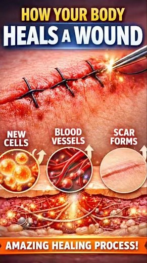 How Your Body Heals a Wound (Stitches to Scar) 🩹 | Healing Process Explained @Usa__sdb_09