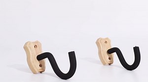 Gun Rack for Wall, Indoor Gun Rack with Soft Padding, Horizontal Rifle Holder Wall Mount, Heavy Duty Rubberwood & Metal Bow Hook for Rifles, Shotguns