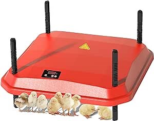 Chick Brooder Heating Plate 12 x 12, Chicken Brooder Temperature Adjustable, Adjustable Brooder Heater Plate for Chicks Or Ducklings, Poultry Coop Heater Brooder Plate 20 Chicks, 50W