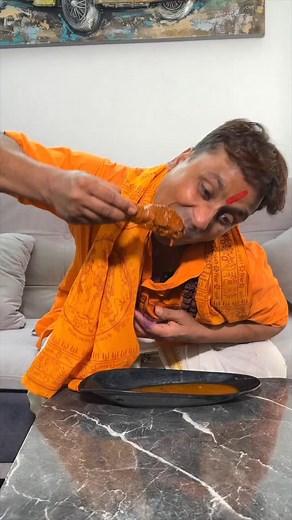 Pandit kha rha tha legpiece #reel | Ansh Pandit