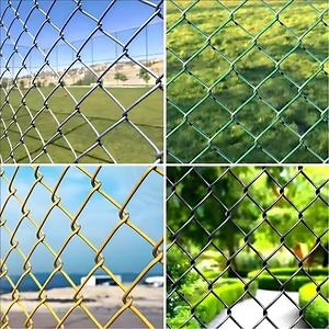 [Hot Item] 8FT PVC Coated Square Hole Wire Mesh Chain Link Fence Cover Net in Outdoor Basketball Sport Court
