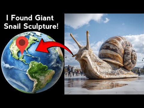 🐌😱I Found Giant Snail Sculpture in google maps and google earth #map #earth #hrbro76