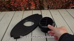 3 Inch Diesel Heater Tent Vent Kit, Portable Hot Air Ventilation Outlet for Tents Ice Fishing Shelters Hunting Blinds & RTT, Easy Install Heater Duct Adapter