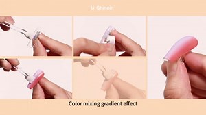 Gradient Painting Gel, 9 Neon Colors Ombre Gel Nail Polish Light Rainbow Hot Pink Blue Green for Pigment Pat Nails Aura Nails, French Manicure DIY Nail Art Rainbow Candy Set