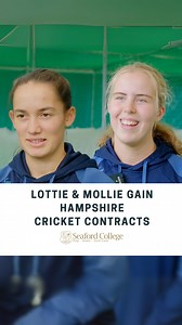 Girls’ cricket – watch sixth formers Lottie Curling and Mollie Adams talk about their recently-gained Hampshire Academy contracts and how Seaford helped develop their skills. Also, Head of Cricket Chris Adams congratulates the girls and explains how Seaford is nurturing elite cricketers. #Lovetolearn #seafordcricket #seafordsport #seafordsixthform #effort #energy #enthusiam #respect #teamwork #courage #trust | Seaford College
