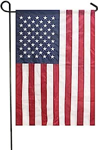 USA Applique Garden American Flags 12.5 x 18 Inch Double Sided Fourth of July Embroidered Stars Sewn Stripes