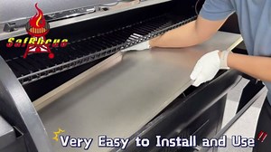 SafBbcue Drip Pan Heat Baffle & BAC410 Drip Tray Liner Kit Replacement for Traeger Pro 34 Series Pellet Grills Drip Tray, Traeger BBQ075 BBQ100 BCA006 Drip Pan Traeger BBQ125 BBQ126 Replacement Parts