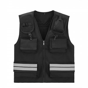 [Hot Item] Reflective Traffic Vest Working Vests with ID Holder Fluorescent Security Workwear Men Women