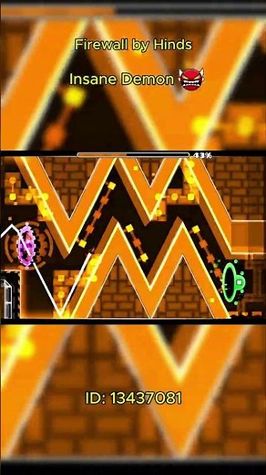 Geometry Dash Firewall by Hinds Insane Demon Showcase #gd #geometrydash #gddemon